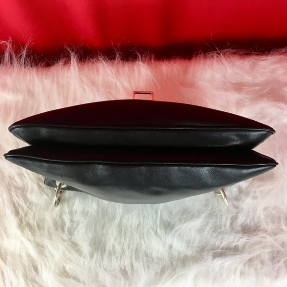 Michael Kors Black Leather Chain Link Strap Purse - Picture 5 of 7